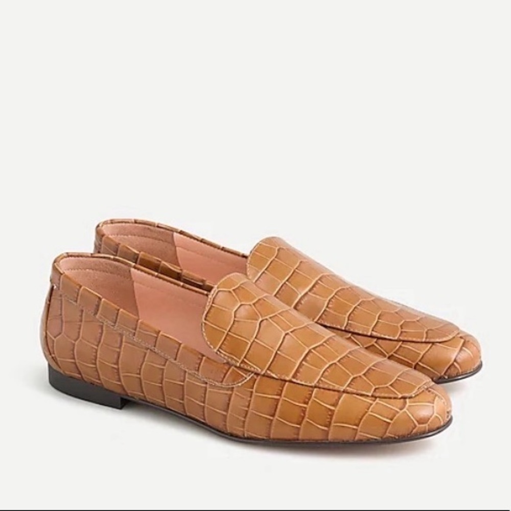 NWT J.Crew Faux Leather Smoking Loafers
